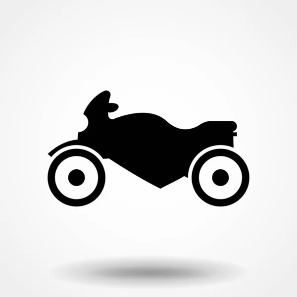 Vetor Ícone Motocicleta Ilustração Logotipo Sólido Pictograma Isolado Branco — Vetor de Stock