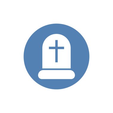 Mezar simgesi düz. Çizim izole vektör işareti sembolü