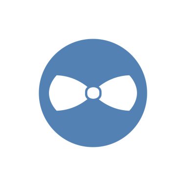 Papyon ikonu. Düz dizaynlı beyaz arka planda izole edilmiş işaret papyonu. Vektör illüstrasyonu