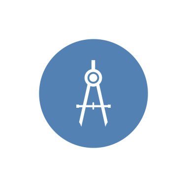 Pusula Simgesi arka planda izole edildi. Web sitesi tasarımın için mimarlık sembolü. Vektör illüstrasyonu, EPS10.