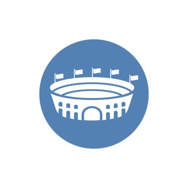 Stadyum ikonu. Sitenin tasarımı, logosu, uygulaması ve UI için stadyum sembolü. Vektör illüstrasyonu, EPS10.