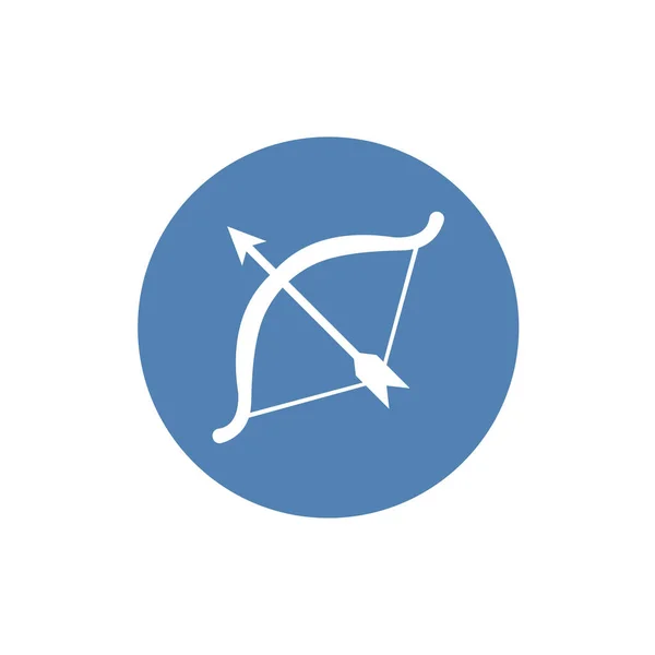 Ikona Luku Šipky Plochém Stylu Ilustrační Symbol Izolovaného Vektorového Znaku — Stockový vektor