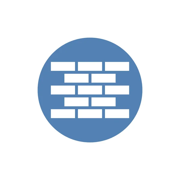 Cihlová Zeď Ikonu Vektorové Plněné Ploché Znamení Solidní Piktogram Izolované — Stockový vektor