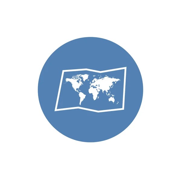 Ikonen För Världskartan Karta Symbol För Din Webbplats Design Logotyp — Stock vektor