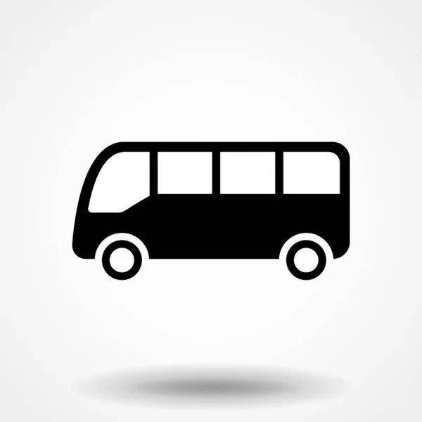 Símbolo Bus Vector Sobre Fondo Blanco — Vector de stock