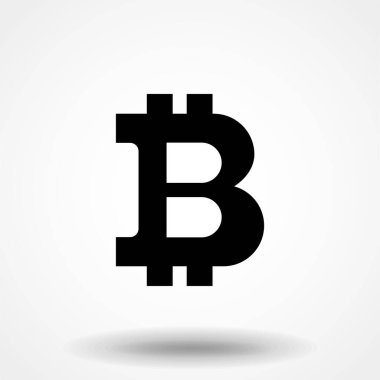 Bitcoin Kripto para birimi vektör simgesi.