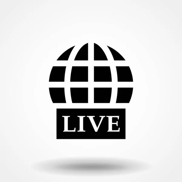 Social Media Ikone Live Streaming Vektorillustration Eps — Stockvektor