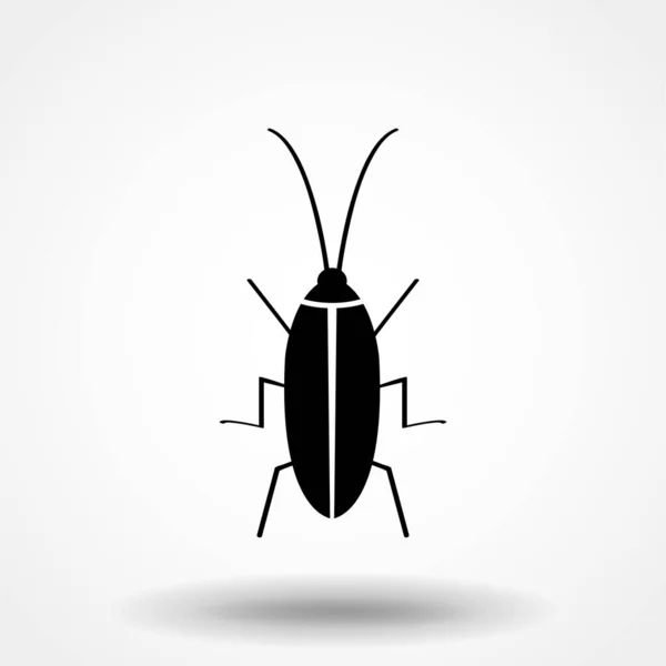 Cockroach Glyph Icon Silhouette Symbol Negative Space Vector Isolated Illustration — Stock Vector