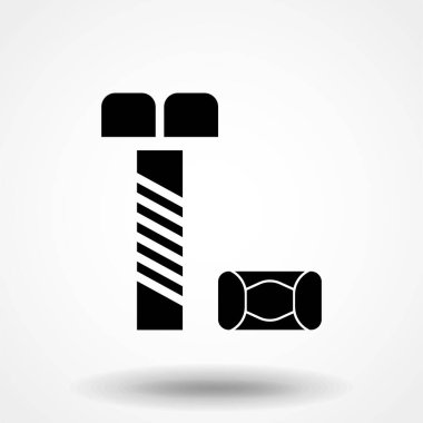 cıvata ve fındık vektör simgesi