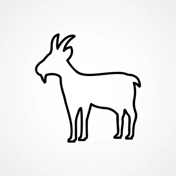 Ikon Linear Kambing Konsep Logo Goat Modern Pada Latar Belakang - Stok Vektor