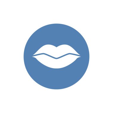 Dudakların vektör simgesi. Vektör. Düz tasarım.