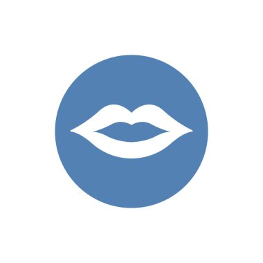 Dudakların vektör simgesi. Vektör. Düz tasarım.