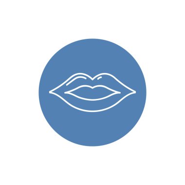 Lips simgesi, öpücük simgesi, logo, illüstrasyon, vektör işareti sembolü tasarım