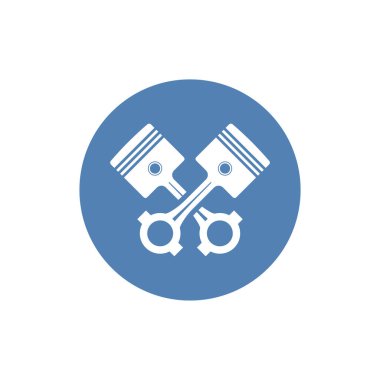 Piston simgesi. Düz vektör illüstrasyonu EPS 10