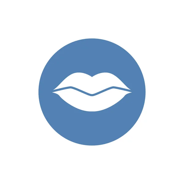 Vektor Symbol Der Lippen Vektor Flache Bauweise — Stockvektor