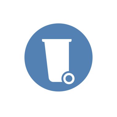 Çöp kutusu simgesi. Düz vektör illüstrasyonu EPS 10