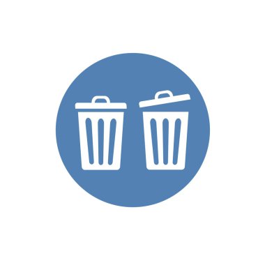 Çöp kutusu simgesi. Düz vektör illüstrasyonu EPS 10