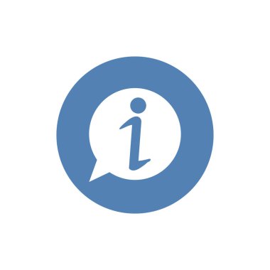 Bilgi simgesi. Grafik ve web tasarımı için izole edilmiş basit illüstrasyon.