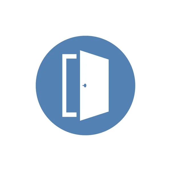 Otevři Ikonu Dveří Jednoduchá Ilustrace Izolovaná Pro Grafický Webový Design — Stockový vektor