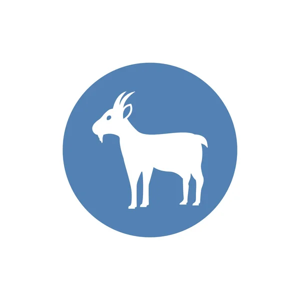 Goat Logo Icon Design Flat Vector Illustration Eps — Stock Vector