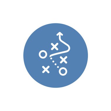 Taktik iş konsepti ikonu ve sembolü. taktik plan