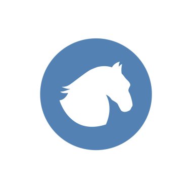 At kafası ikonu. Grafik simgesi, logo tasarımı.