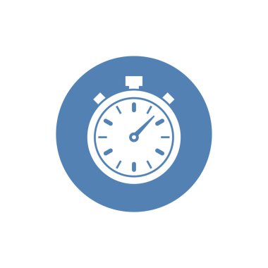 Stopwatch vektör simgesi. Uygulamalar ve web siteleri için düz vektör simgesi