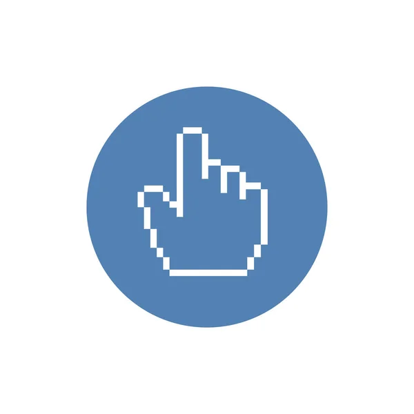 Pixel Hand Vectoricoon Eenvoudig Plat Symbool — Stockvector