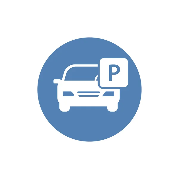 Vector Car Parking Flat Icon Vector Illustration Eps10 — 스톡 벡터