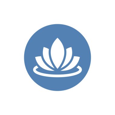 Nilüfer çiçek simgesi. Nilüfer çiçek vektör simgesi web için basit örnek