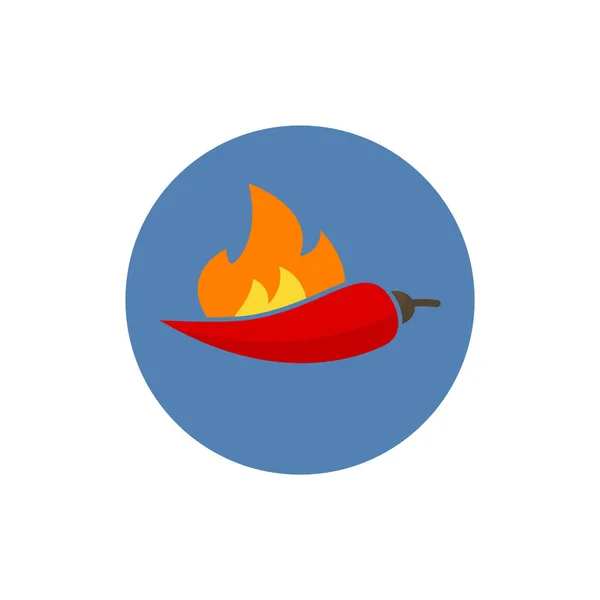 火の中の唐辛子のベクトルイラスト — ストックベクタ