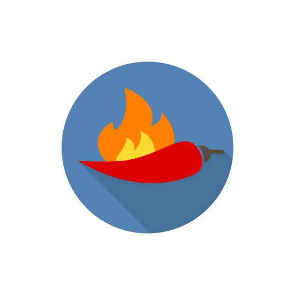 火の中の唐辛子のベクトルイラスト — ストックベクタ