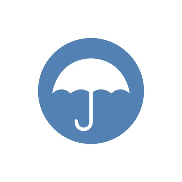 Umbrella Sign Icon Rain Protection Symbol Flat Design Style — Stock Vector