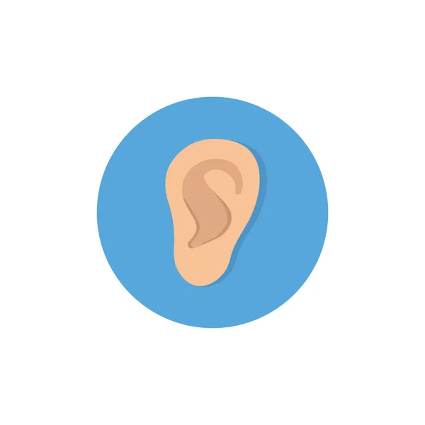 Ohrensymbole Flache Vektordarstellung Auf Weißem Hintergrund Eps — Stockvektor