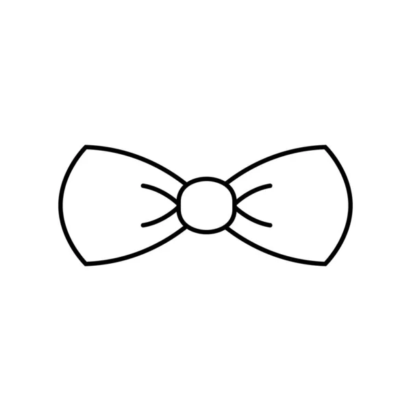 弓系线形图标 从生日晚会和婚纱系列看白色背景的现代领结标志概念 — 图库矢量图片