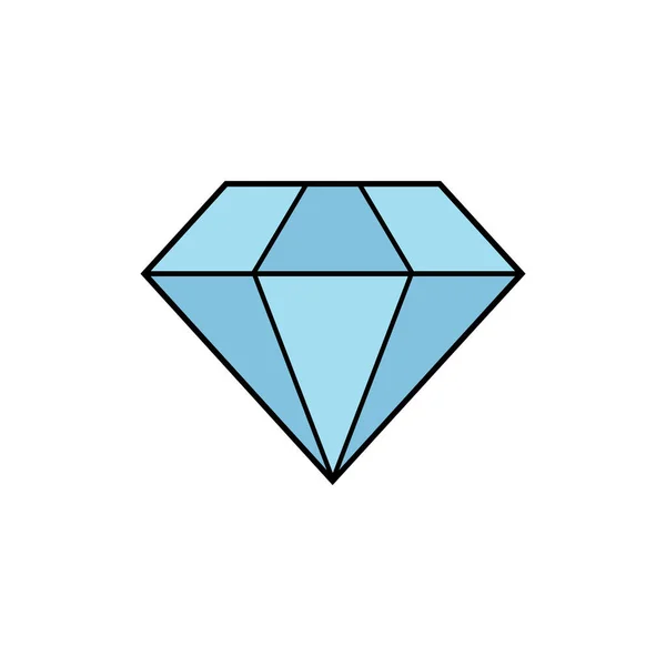 Diamond Icon Flat Design Style Modern Vector Illustration — Stock Vector