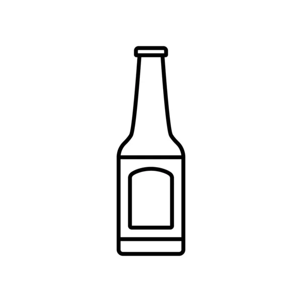 Ölflaskans Ikon Pub Craft Ölskylt Symbol För Bryggeridrycker Kvalitetselement Klassisk — Stock vektor