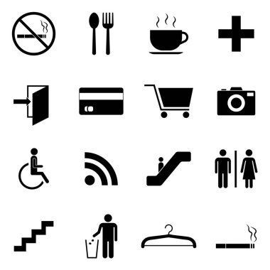 Alışveriş Merkezi vector Icons set