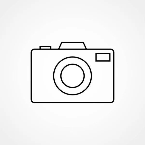Піктограма Вектора Фотоапарата Фотолінія Векторна Іконка Мінімалістичний Плоский Дизайн — стоковий вектор