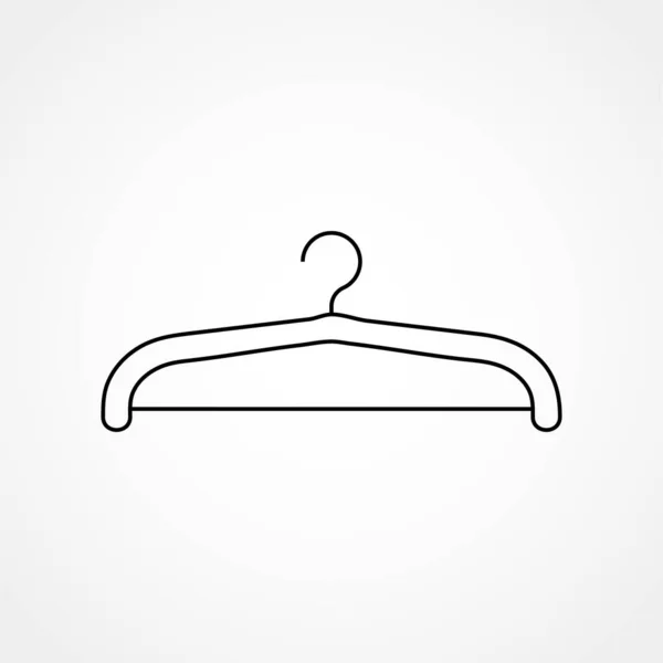 Hanger Icon Vector Line Clothes Hanger Symbol Trendy Flat Outline — Stock Vector