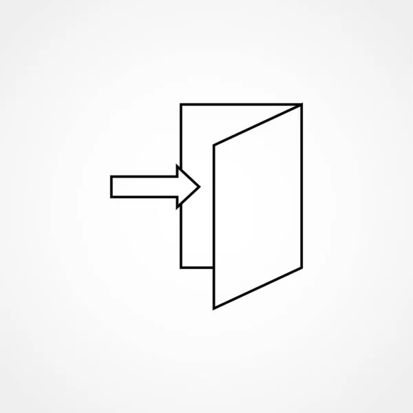 Icône Sortie Porte Signe Vectoriel — Image vectorielle