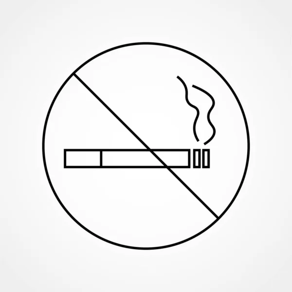 Smoking Area Line Icon Outline Vector Sign Linear Pictogram Isolated — Stock Vector