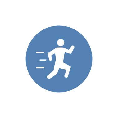 Koşan Adam simgesi. Düz vektör çizimi. EPS 10