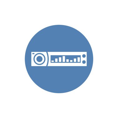 Araba telsizi ikonu. Grafik ve web tasarımı için basit vektör çizimi.