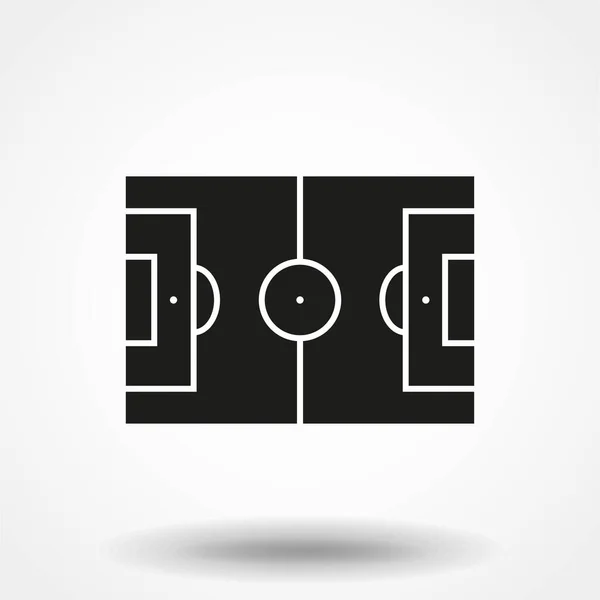 Fußballfeld Symbol Flachen Stil Vektor Fußballfeld Schwarz Symbol Vektor Illustration — Stockvektor