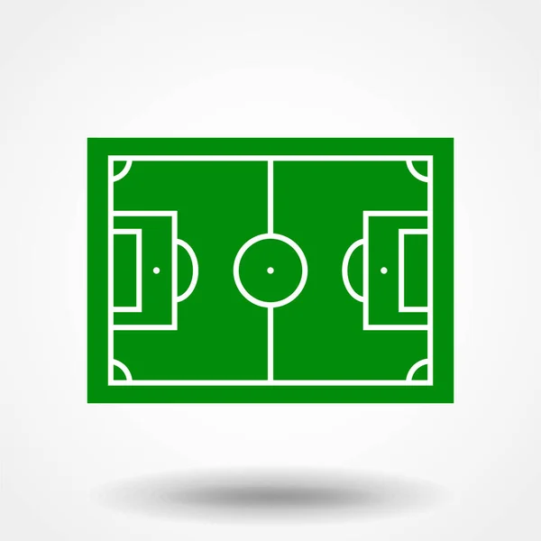 Футбол Футбольное Поле Белой Рамкой Зеленым Фоном — стоковый вектор