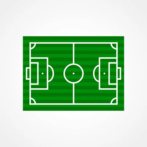 Футбол Футбольное Поле Белой Рамкой Зеленым Фоном — стоковый вектор