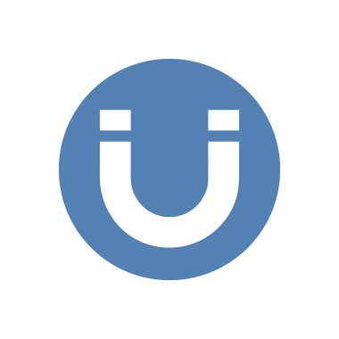 Beyaz arkaplanda mıknatıs vektör simgesi. Çekim ikonu. Magnet simge klipsi sanatı.