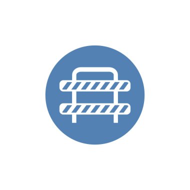 Yol bariyeri simgesi. Beyaz arkaplanda Vektör Resimleri