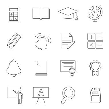 Okul ve Eğitim Satırı Simgeleri